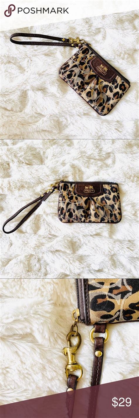 coach leopard wristlet.